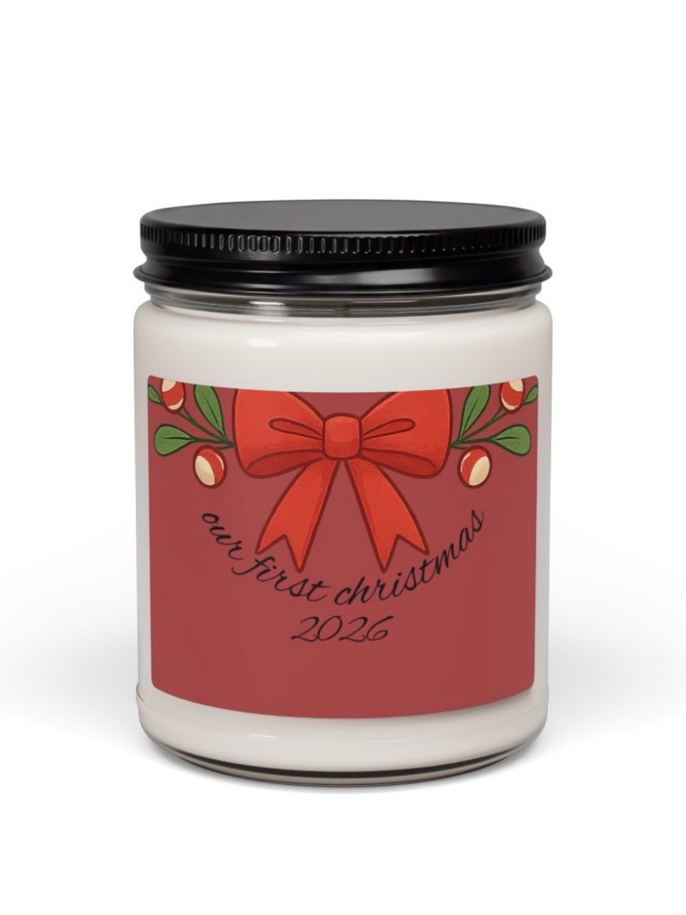 Our First Christmas 2026 Red Holiday Scented Candle